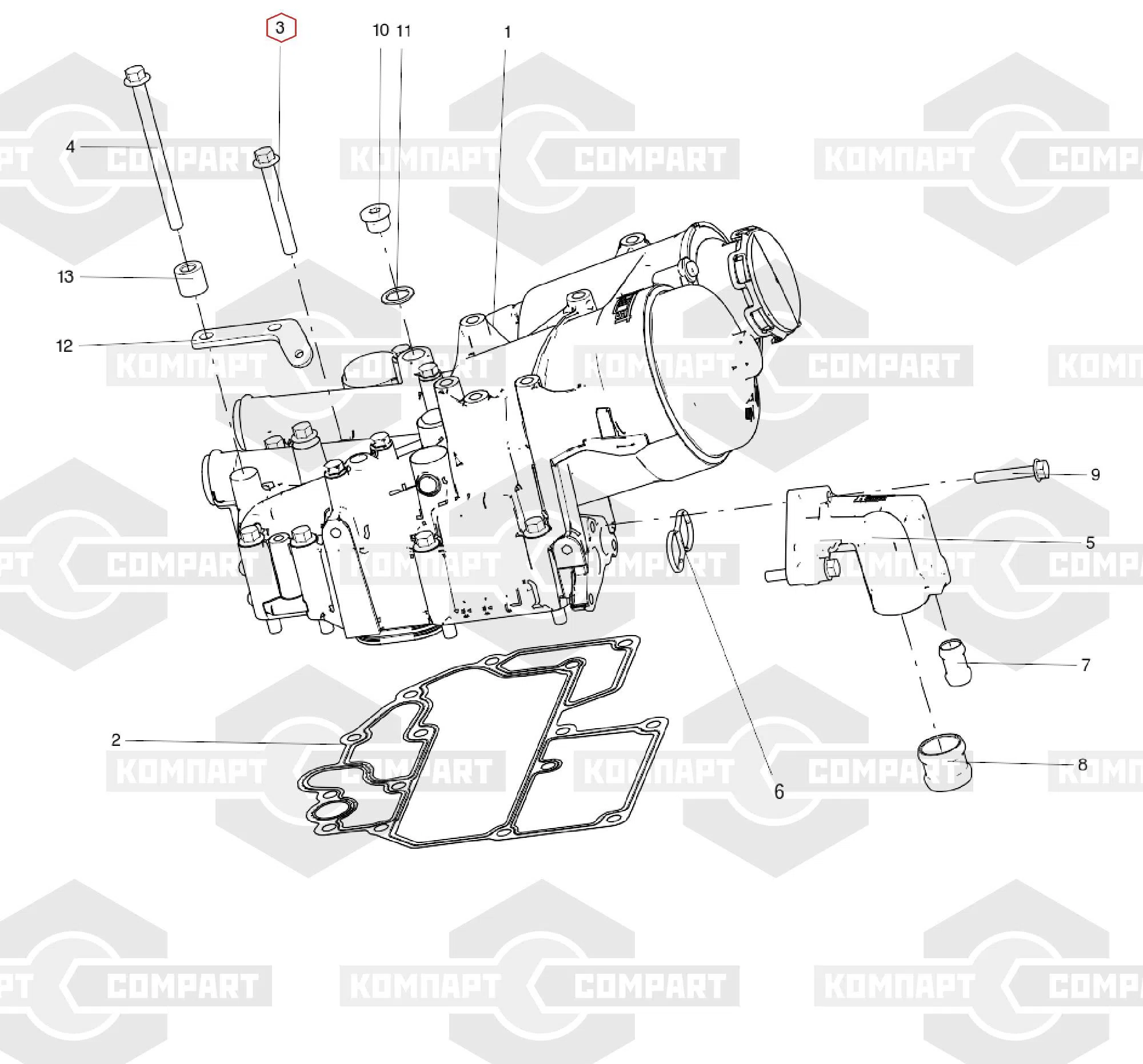 Болт шестигранный фланцевой m10x80